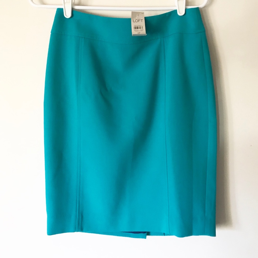 The Loft Teal Pencil Skirt